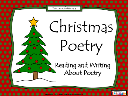 Christmas Poetry Unit - Lesson 1 - Once there was a snowman PowerPoint