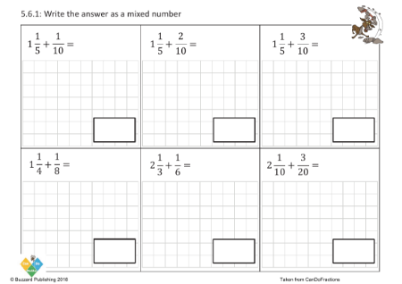 Add mixed and proper denominator multiples mixed number answer