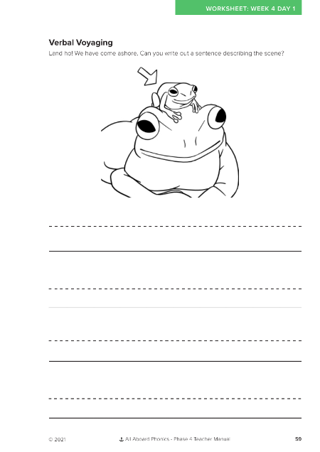 Verbal Voyaging writing activity - Worksheet 