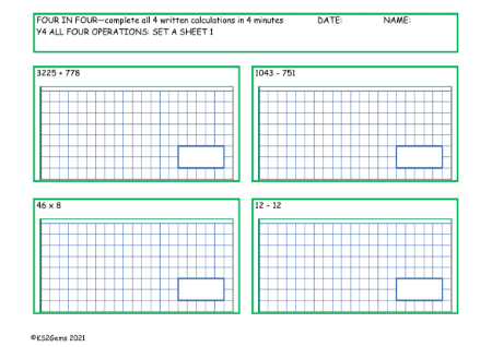 All Four Operations Set A