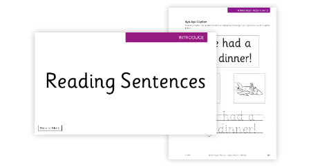 Phonics Phase 3, Week 9 - Lesson 2 Reading Sentences
