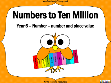 Numbers to Ten Million - PowerPoint