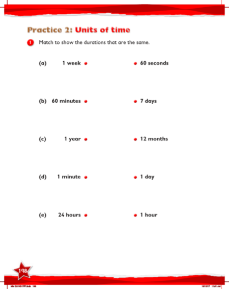 Max Maths, Year 3, Work Book, Units of time