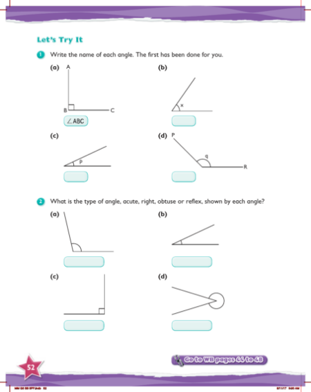 Max Maths, Year 5, Try it, Angles review