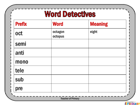 Word Detectives Worksheet