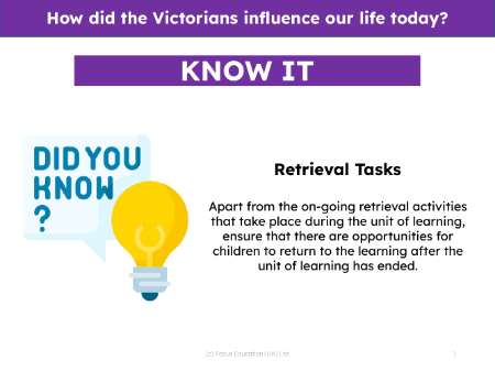 Know it! - Victorians - 1st Grade