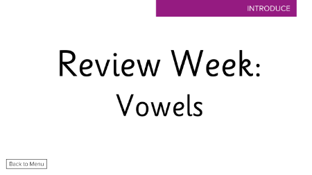 Review Week: Vowels  - Presentation 