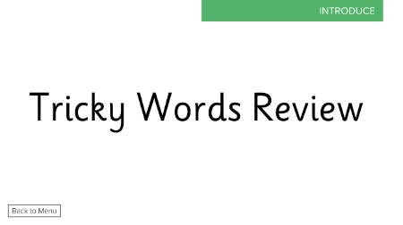 Tricky Words Review - Presentation 