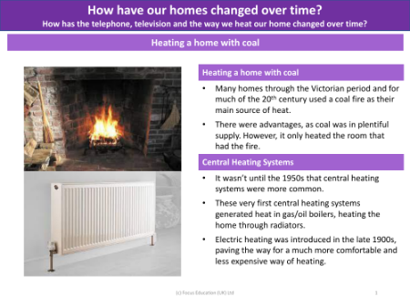 Changes to how we heat out homes - Info sheet