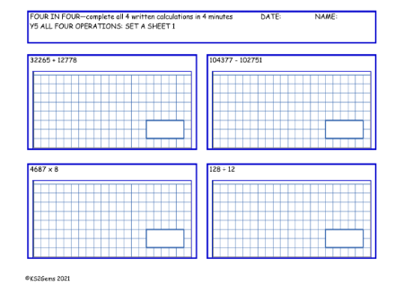 All Four Operations Set A