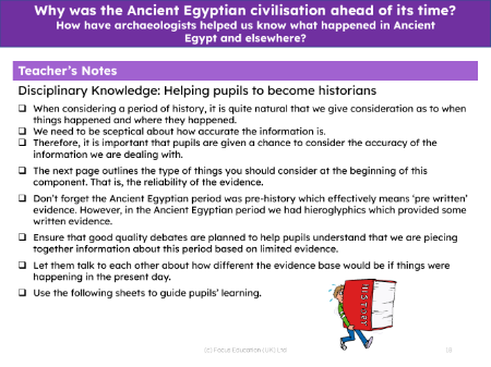 How have archaeologists helped us to know what happened in Ancient Egypt and elsewhere? - Teacher notes