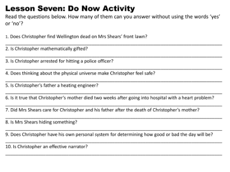 Lesson 7 - Worksheet