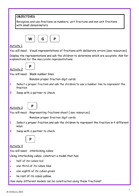 Use fractions as numbers worksheet