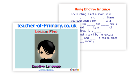 Writing to Persuade - Lesson 5 - Emotive Language