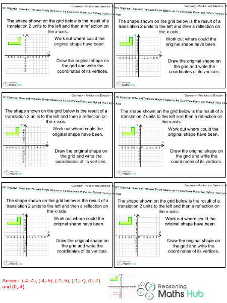 Draw and translate simple shapes 3 - Reasoning