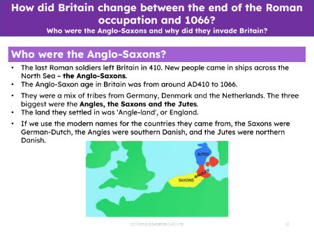 Who were the Anglo-Saxons? - Info sheet