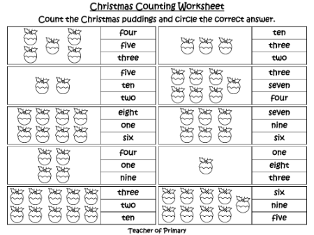 Christmas Counting - Worksheet