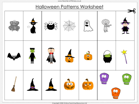 Halloween Patterns - Worksheet