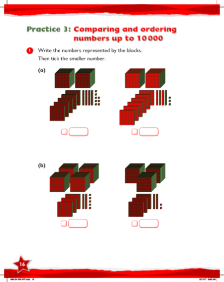 Work Book, Comparing and ordering numbers up to 10000