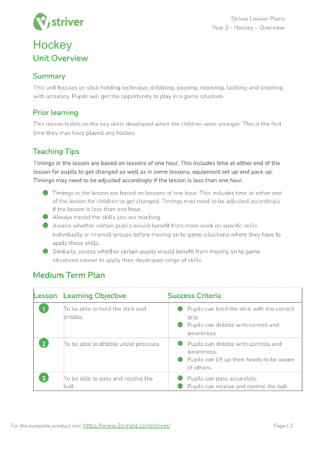 Hockey - Unit Overview