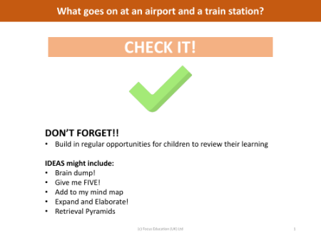 Check it! - Airports and Train Stations - Year 2