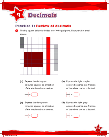 Max Maths, Year 5, Work Book, Review of decimals
