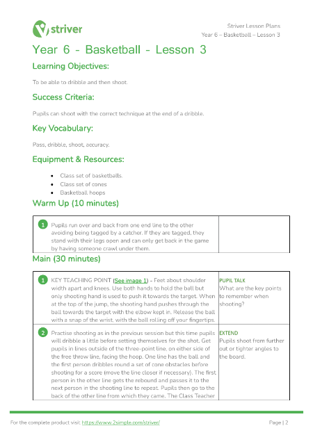 Basketball - Lesson 3