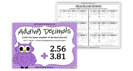 Adding Decimals (with the same number of decimal places)