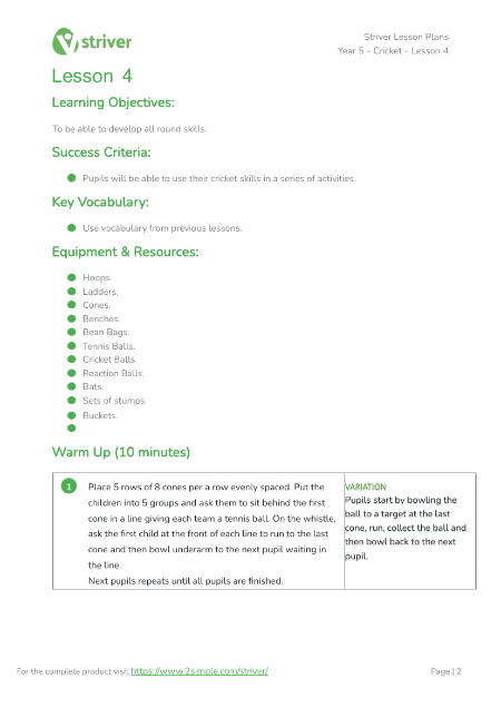 Cricket - Lesson 4