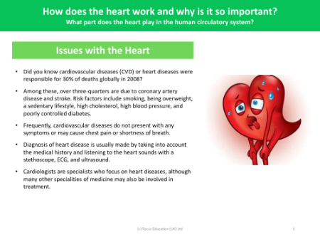 Issues with the heart - Info sheet