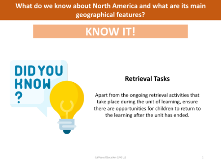 Know it! - North America - Year 6
