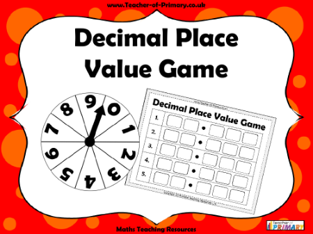 Decimal Place Value Game - PowerPoint