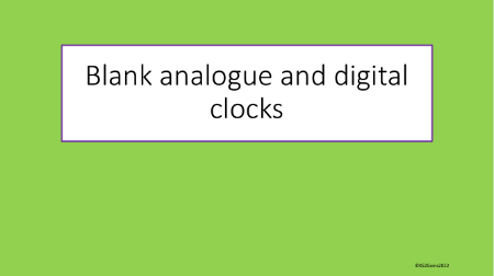 Blank Analogue and Digital Clocks