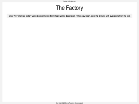 Charlie and the Chocolate Factory - Lesson 3: The Factory - Worksheet