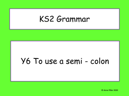 Semi-colons Presentation