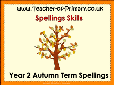 1st Grade Autumn Term Spellings - PowerPoint