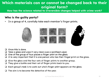 Who is the guilty party? - Investigation instructions