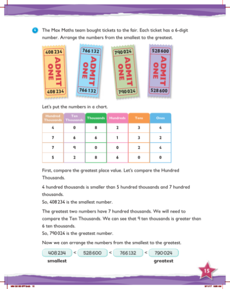 Learn together, Comparing and ordering numbers within 1000000 (4)