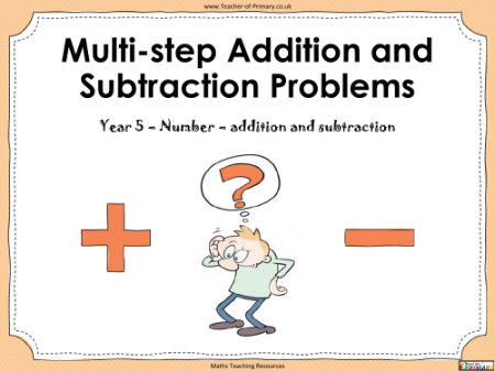 Multi-step Addition and Subtraction Problems - PowerPoint