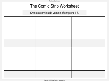 Charlie and the Chocolate Factory - Lesson 5: Got the Plot?  - Comic Strip Worksheet