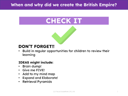 Check it! - British Empire - 5th Grade