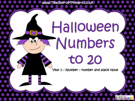 Halloween Numbers to 20 - PowerPoint