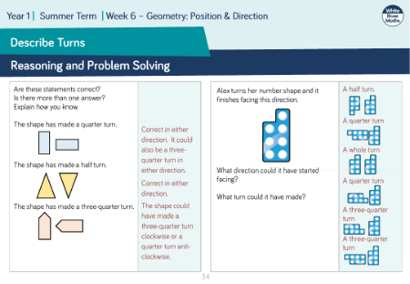 Describe Turns: Reasoning and Problem Solving
