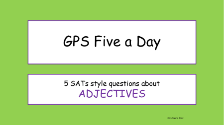 Adjectives SATs Style Questions