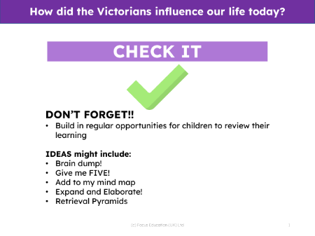 Check it! - Victorians - 1st Grade