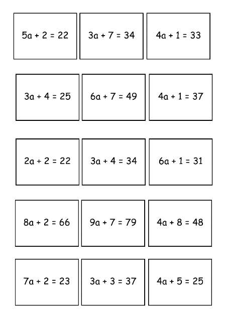 Equations with 1 unknown variable