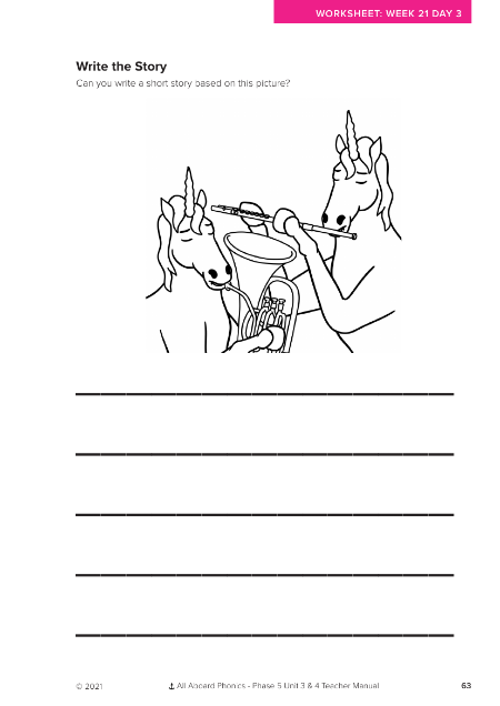 Write the Story activity - Worksheet  