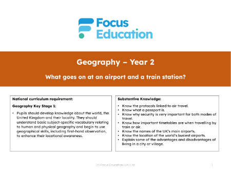 Long-term overview - Airports and Train Stations - 1st Grade