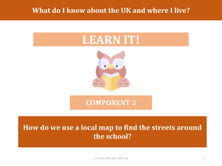 How do we use a local map to find the streets around the school? - Presentation