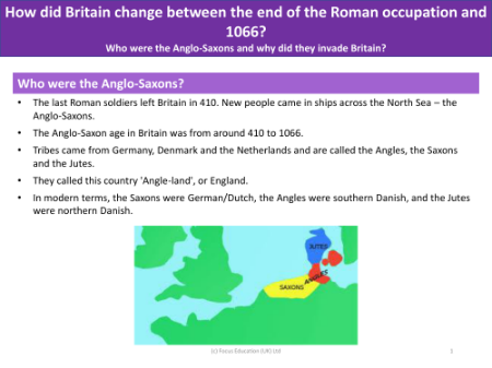 Who were the Anglo-Saxons? - Info sheet